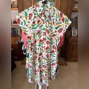 Crosby by Mollie Burch Floral Print Dress with Red and Green Accents